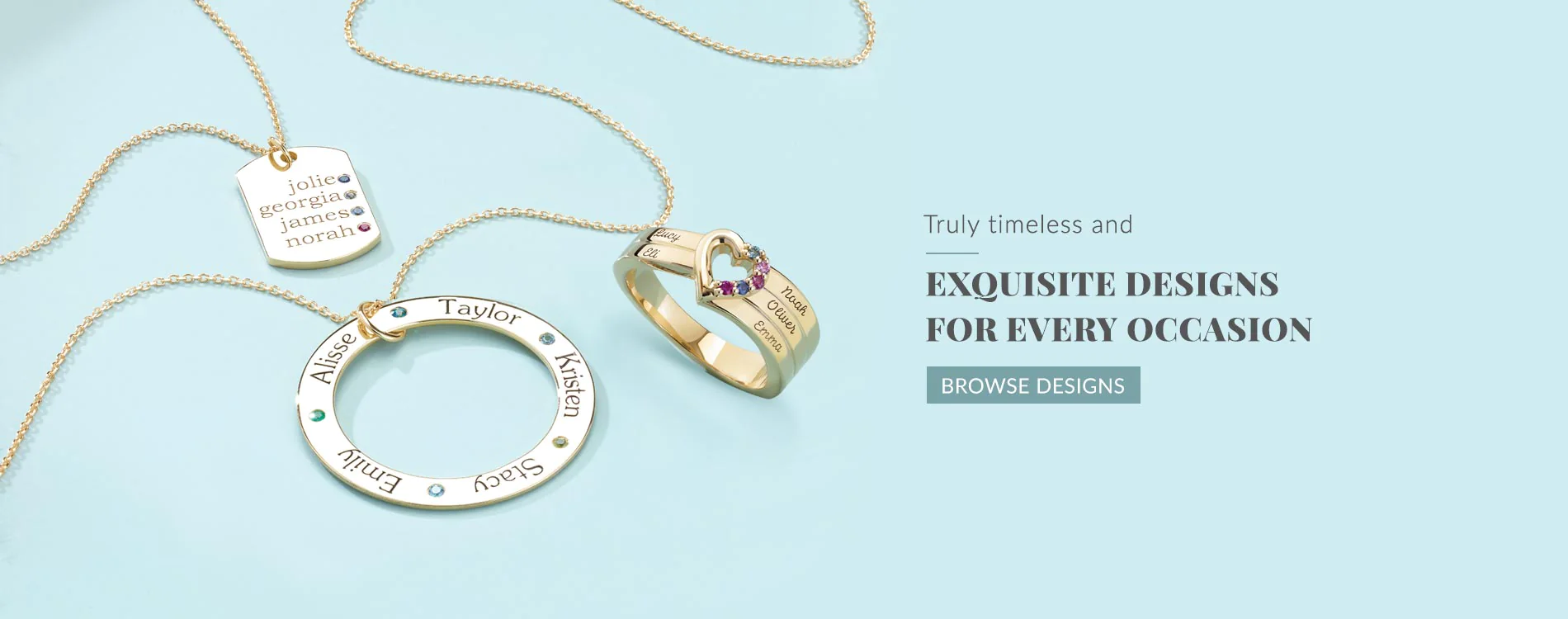 Personalized Jewelry collection at Showcase Jewelers